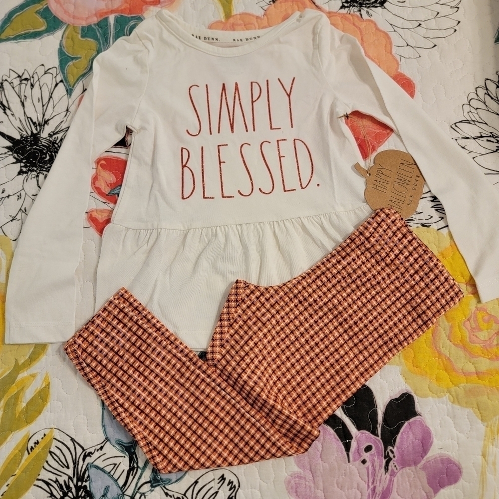 Rae Dunn 2 Pc "Simply Blessed"